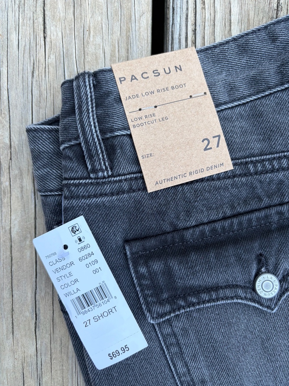 PacSun Jade Low Rise Bootcut Jeans — Charcoal